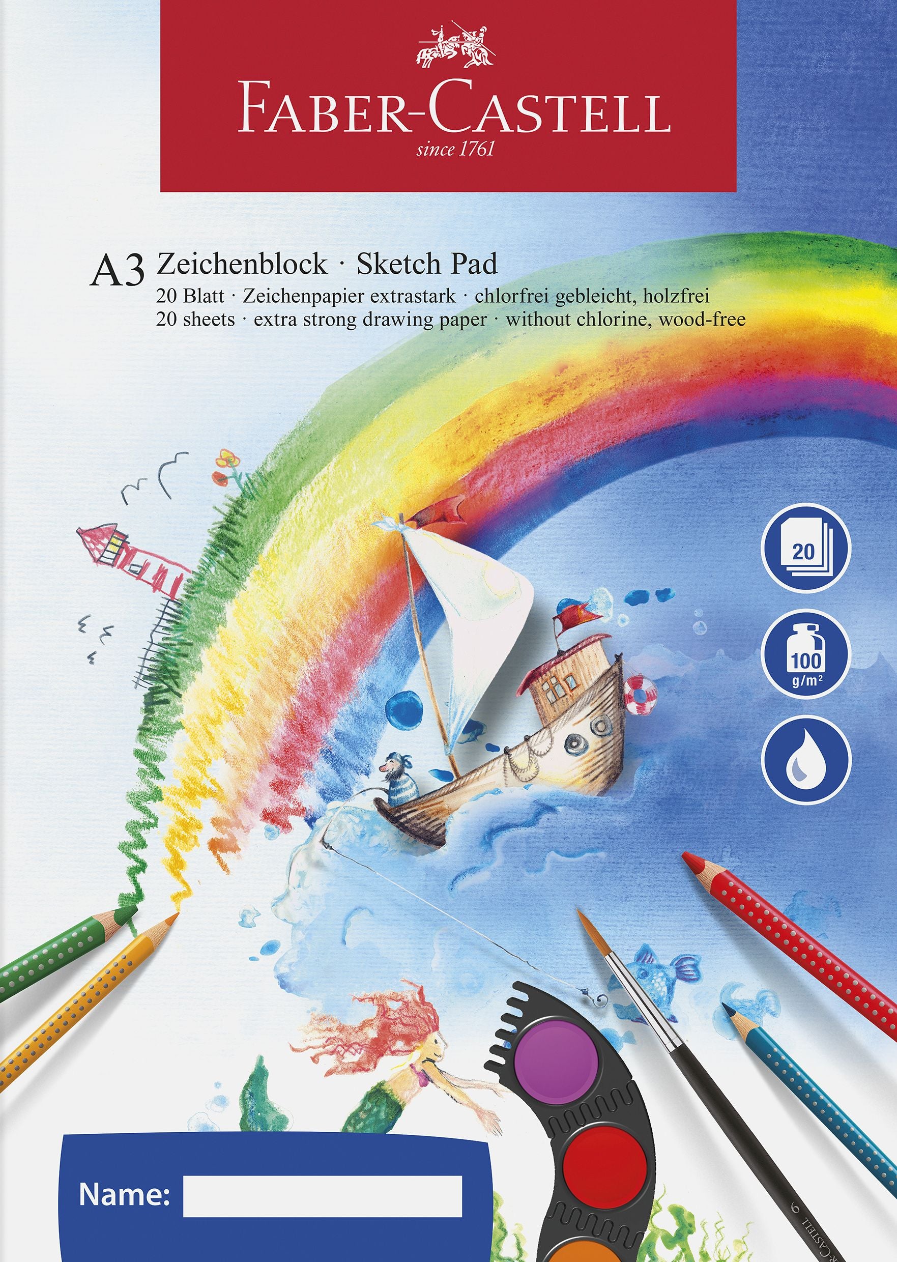 BLOC DESEN A3 20 FILE 100G/MP FABER-CASTELL BLOC DESEN A3 20 FILE 100G/MP FABER-CASTELL